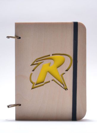 Деревянный блокнот с логотипом Robin
