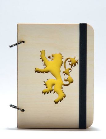 Деревянный блокнот с логотипом GoT - House Lannister