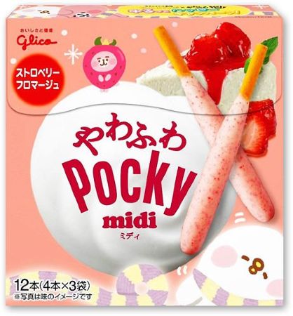 Палочки Glico Pocky Midi  Strawberry Fromage (55 г)