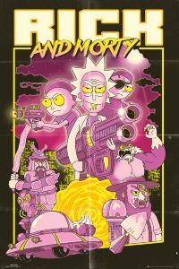 Постер лицензионный Rick and Morty Action Movie (90х60 см)