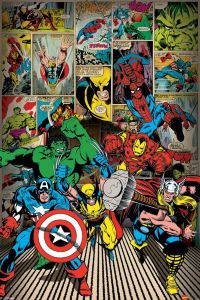 Постер лицензионный Marvel Comics Heroes (90х60 см)