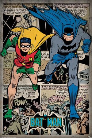 Постер лицензионный Batman and Robin (90х60 см)
