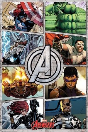 Постер лицензионный Avengers Comic Panels (90х60 см)