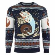 Джемпер Star Wars Millennium Falcon Space Slug Escape Christmas Jumper - Джемпер Star Wars Millennium Falcon Space Slug Escape Christmas Jumper