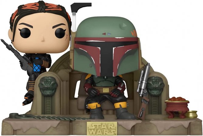 Фигурка Funko Pop! Star Wars Moment: The Mandalorian - Boba Fett and Fennec on Throne