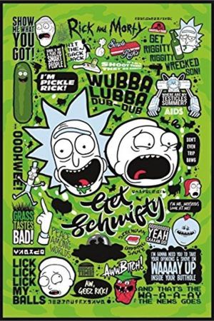 Постер лицензионный Rick and Morty Quotes PP34261 (90х60 см)